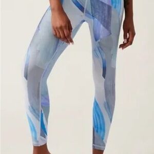 Athleta Blue Abstract Leggings